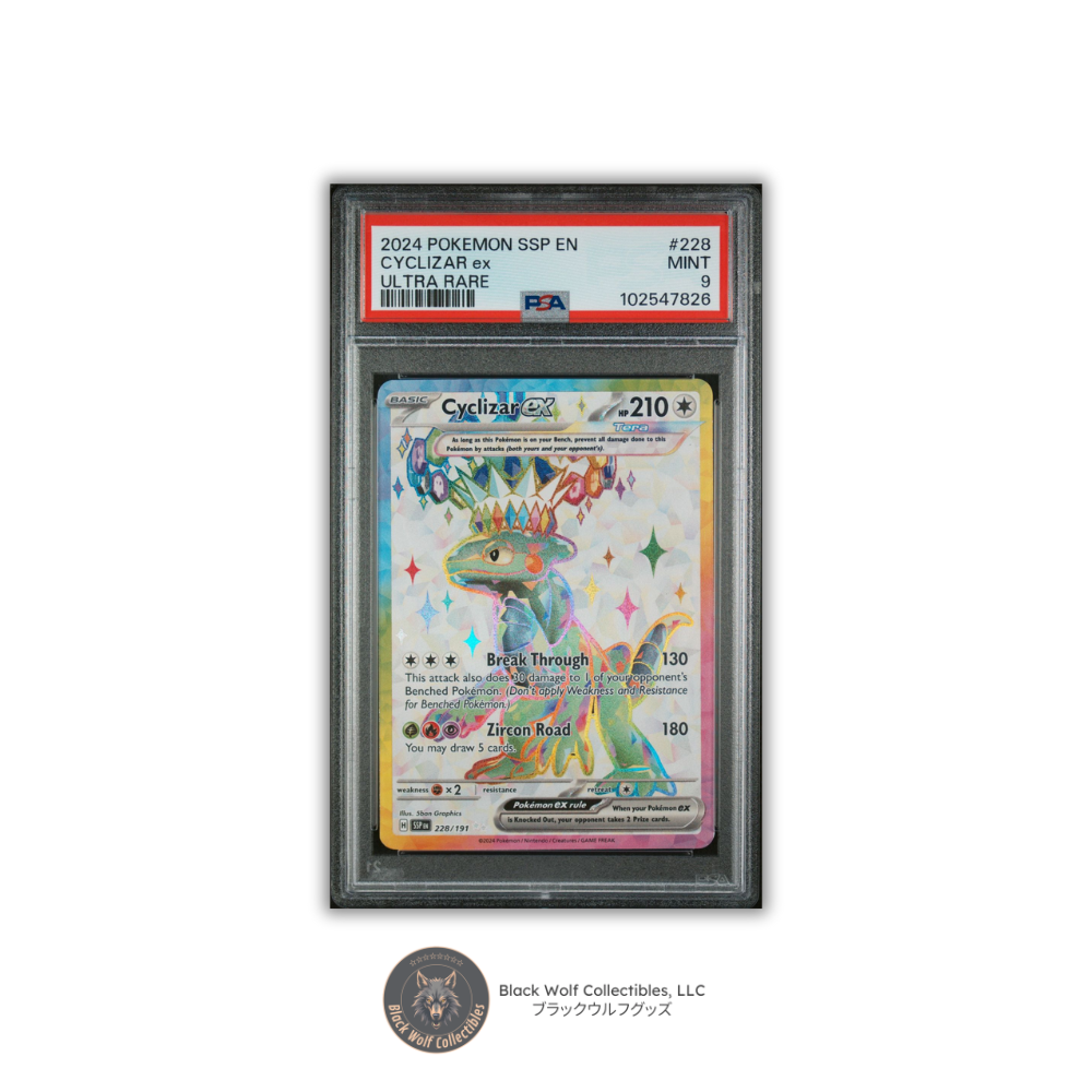 PSA 9 | 2024 POKEMON SSP EN-SURGING SPARKS 228 CYCLIZAR EX ULTRA RARE