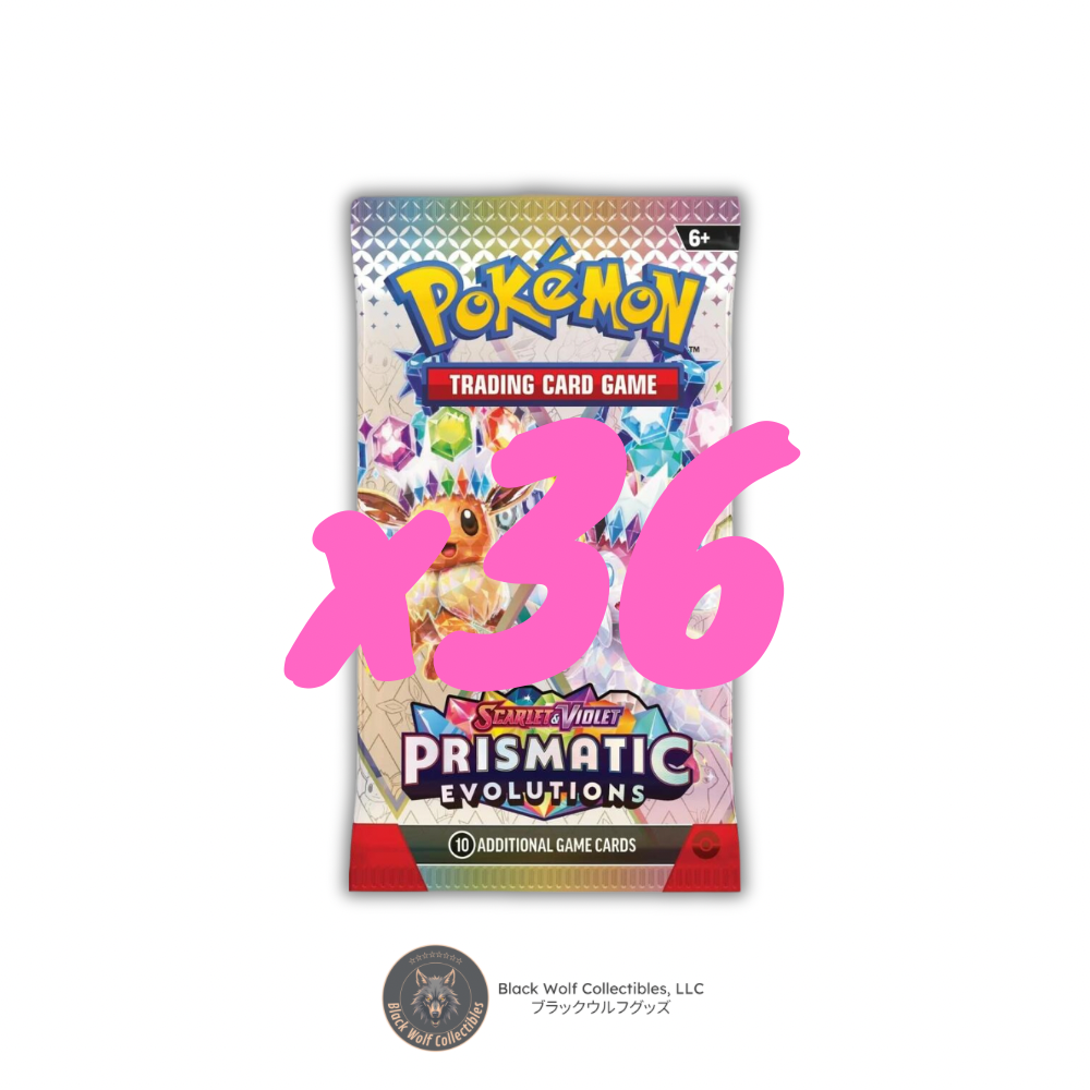 Prismatic Evolutions: Booster Pack (x36) Black Wolf Collectibles LLC Prismatic Evolutions: Booster Pack (x36) Black Wolf Collectibles LLC