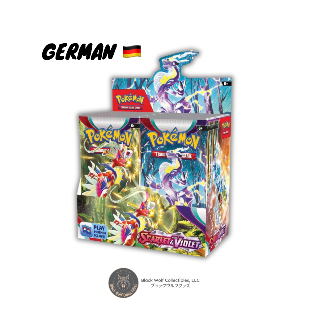 Scarlet & Violet Base: Booster Box (German) Black Wolf Collectibles LLC Scarlet & Violet Base: Booster Box (German) Black Wolf Collectibles LLC