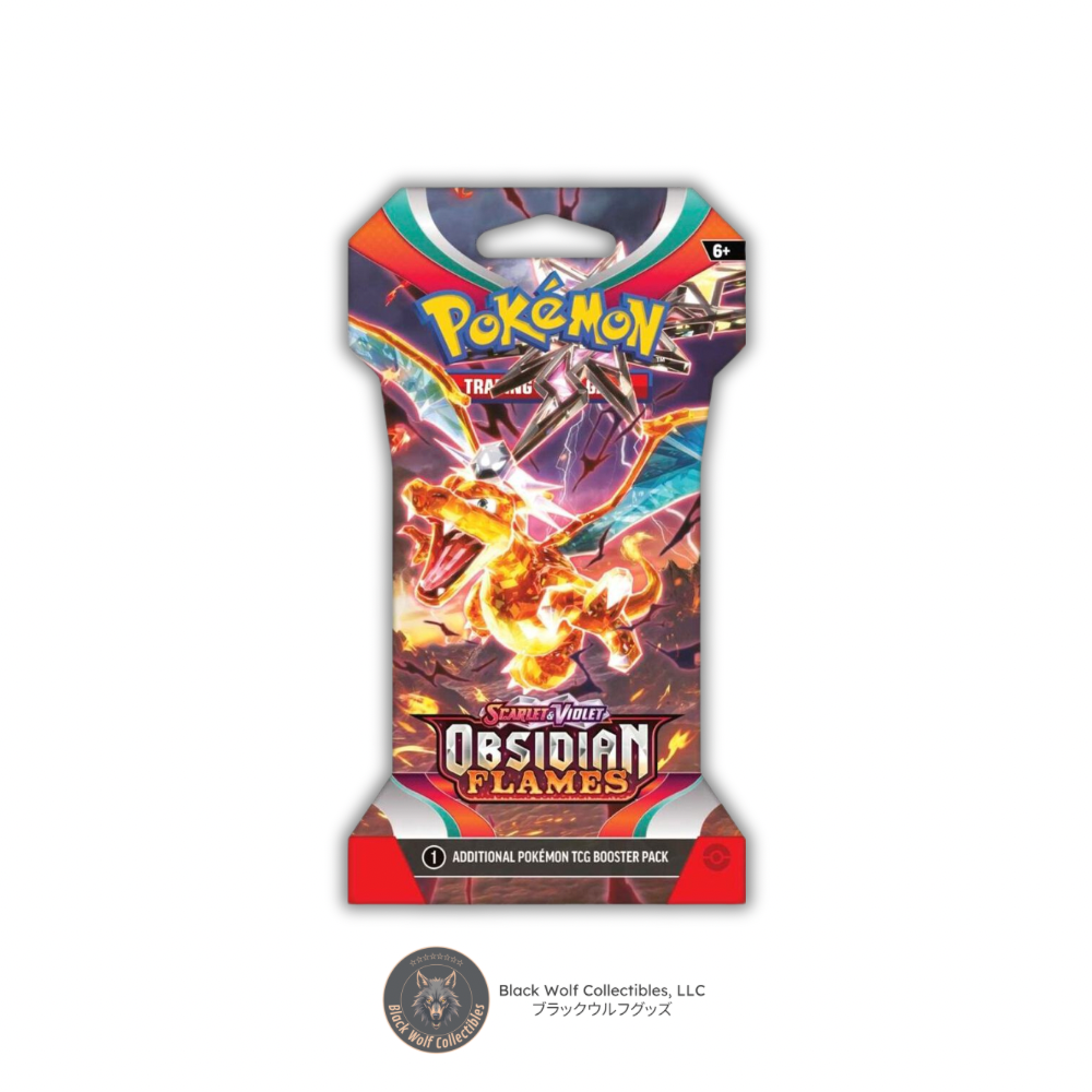 pokemon scarlet & violet obsidian flames booster pack Obsidian Flames: Sleeved Booster Pack – Black Wolf Collectibles LLC
