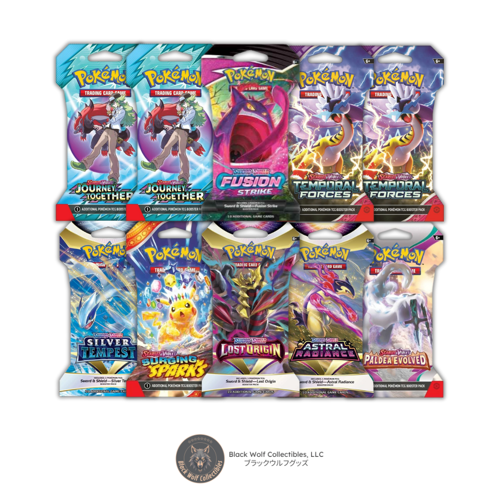 surging strikes booster box BLACK WOLF PACK: 10PK SLEEVED BOOSTER PACK BUNDLE – Black Wolf Collectibles LLC