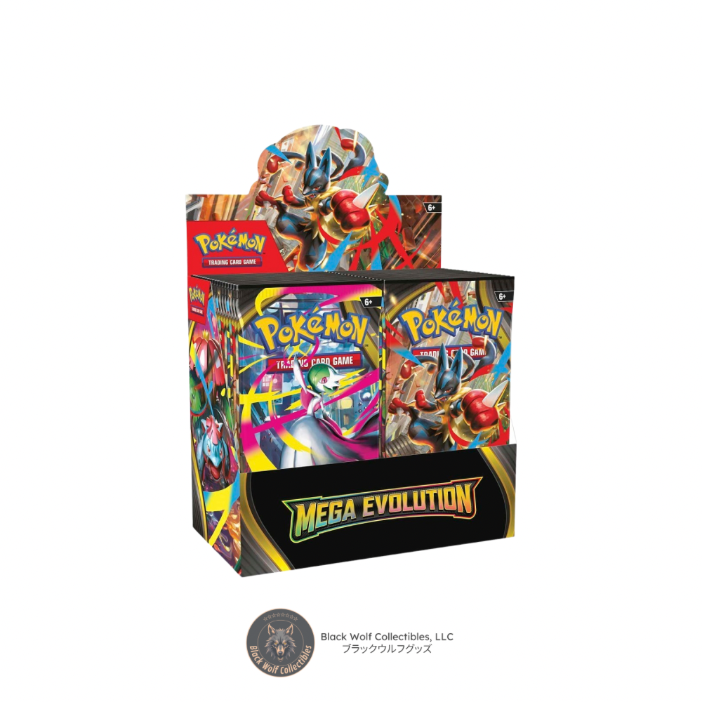 Mega Evolutions: Booster Box Black Wolf Collectibles LLC Mega Evolutions: Booster Box Black Wolf Collectibles LLC