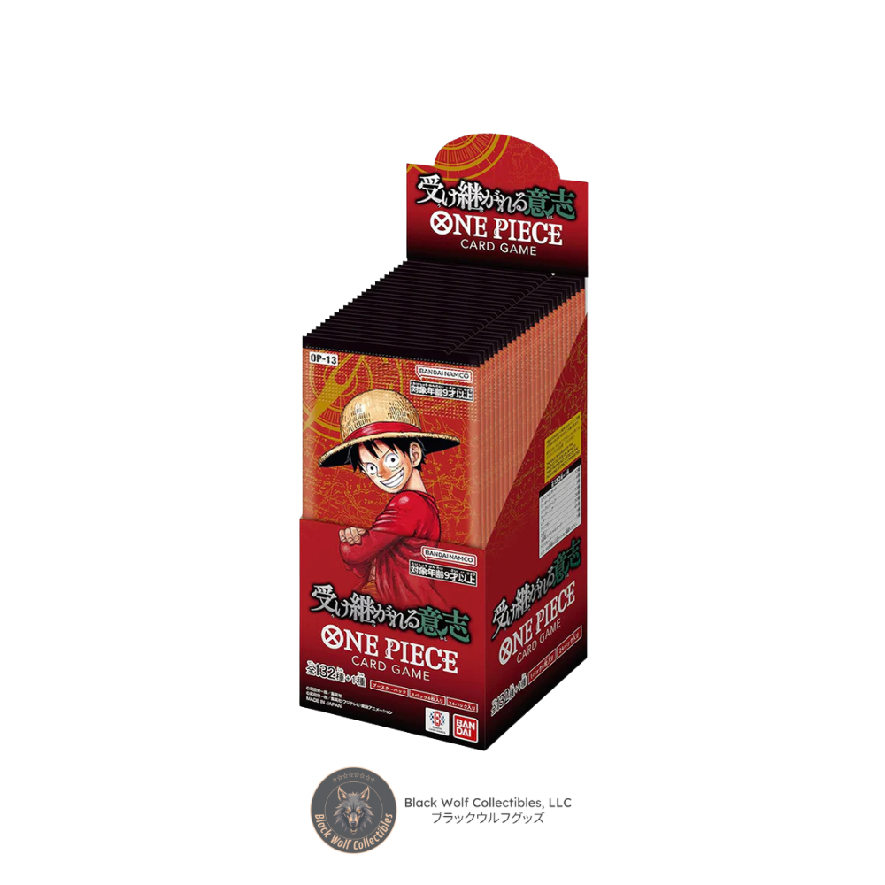 One Piece Card Game - Carrying On His Will OP-13 Booster Box (Japanese Black Wolf Collectibles LLC One Piece Card Game - Carrying On His Will OP-13 Booster Box (Japanese Black Wolf Collectibles LLC