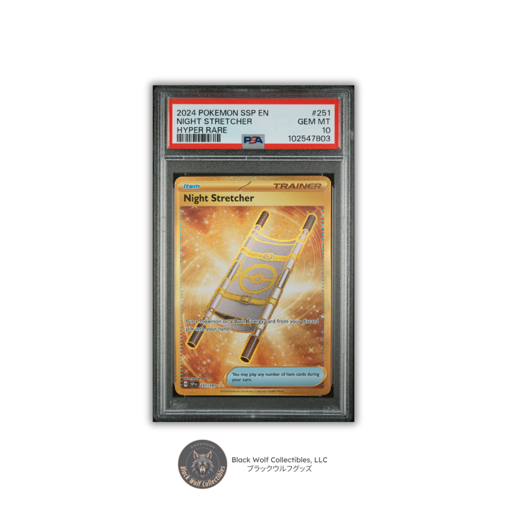 PSA 10 | 2024 POKEMON SSP EN-SURGING SPARKS 251 NIGHT STRETCHER HYPER RARE