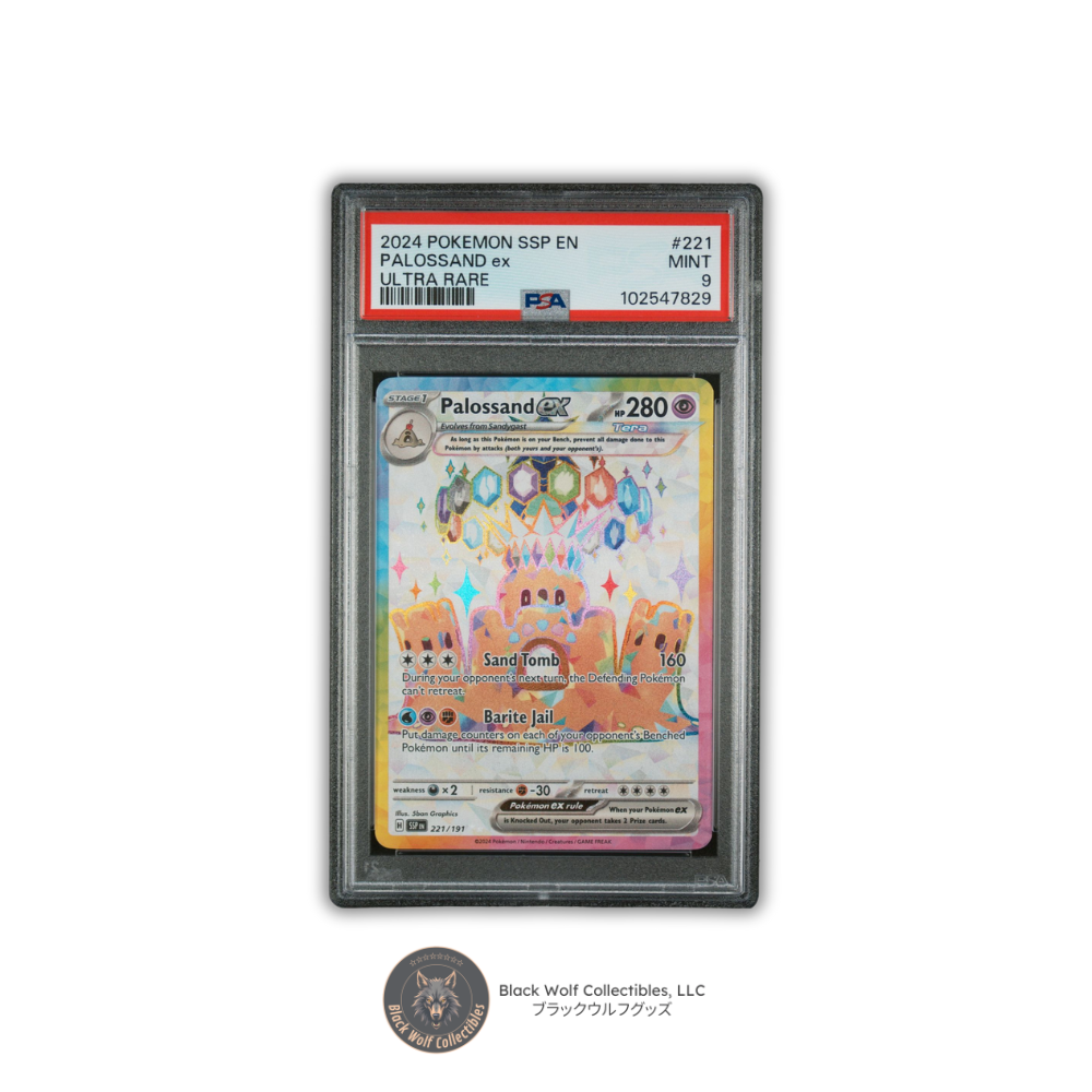 PSA 9 | 2024 POKEMON SSP EN-SURGING SPARKS 221 PALOSSAND EX ULTRA RARE