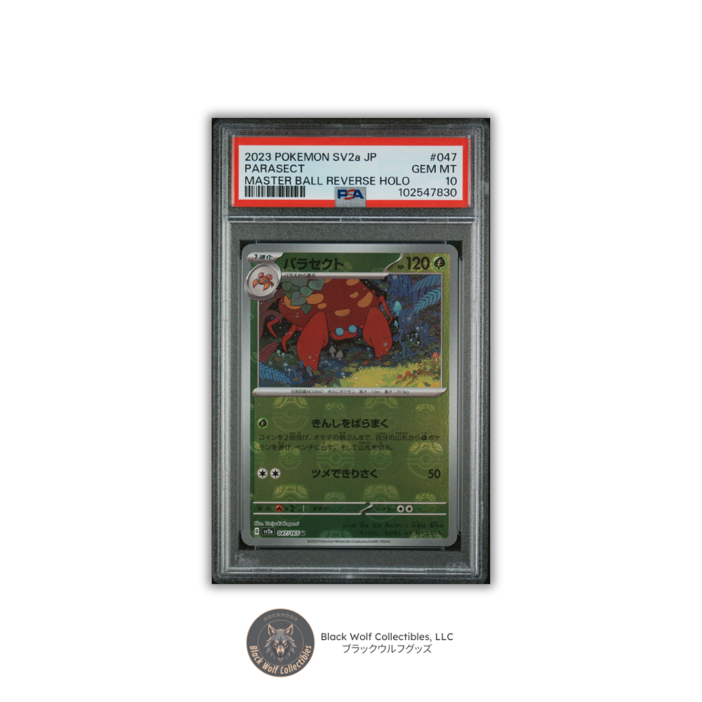 PSA 10 | 2023 POKEMON JAPANESE SV2a-POKEMON 151 047 PARASECT MASTER BALL REVERSE HOLO
