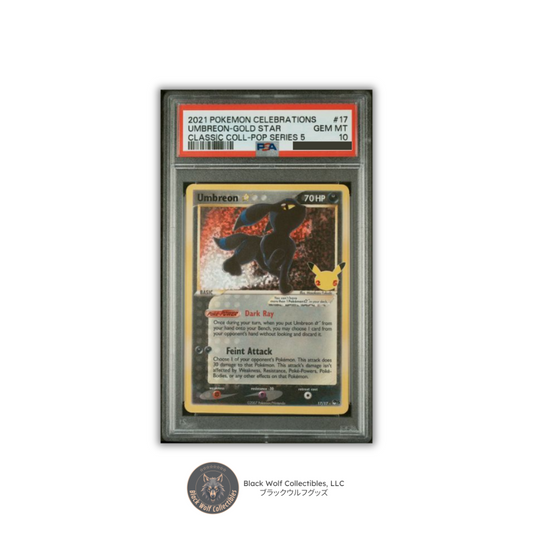 PSA 10 | 2021 POKEMON CELEBRATIONS CLASSIC COLLECTION #17 UMBREON-GOLD STAR CLASSIC COLL-POP SERIES 5