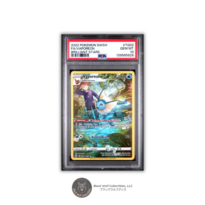 PSA 10 | 2022 POKEMON SWORD & SHIELD BRILLIANT STARS #TG02 FA/VAPOREON BRILLIANT STARS