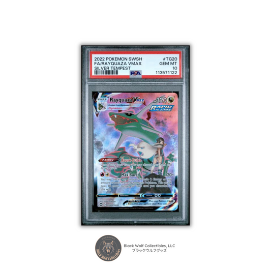 PSA 10 | 2022 POKEMON SWORD & SHIELD SILVER TEMPEST #TG20 FA/RAYQUAZA VMAX SILVER TEMPEST