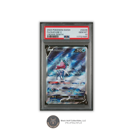 PSA 10 | 2023 POKEMON SWORD AND SHIELD CROWN ZENITH #GG38 FA/SUICUNE V CROWN ZENITH