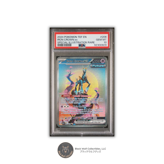 PSA 10 | 2024 POKEMON TEF EN-TEMPORAL FORCES #206 IRON CROWN ex SPECIAL ILLUSTRATION RARE