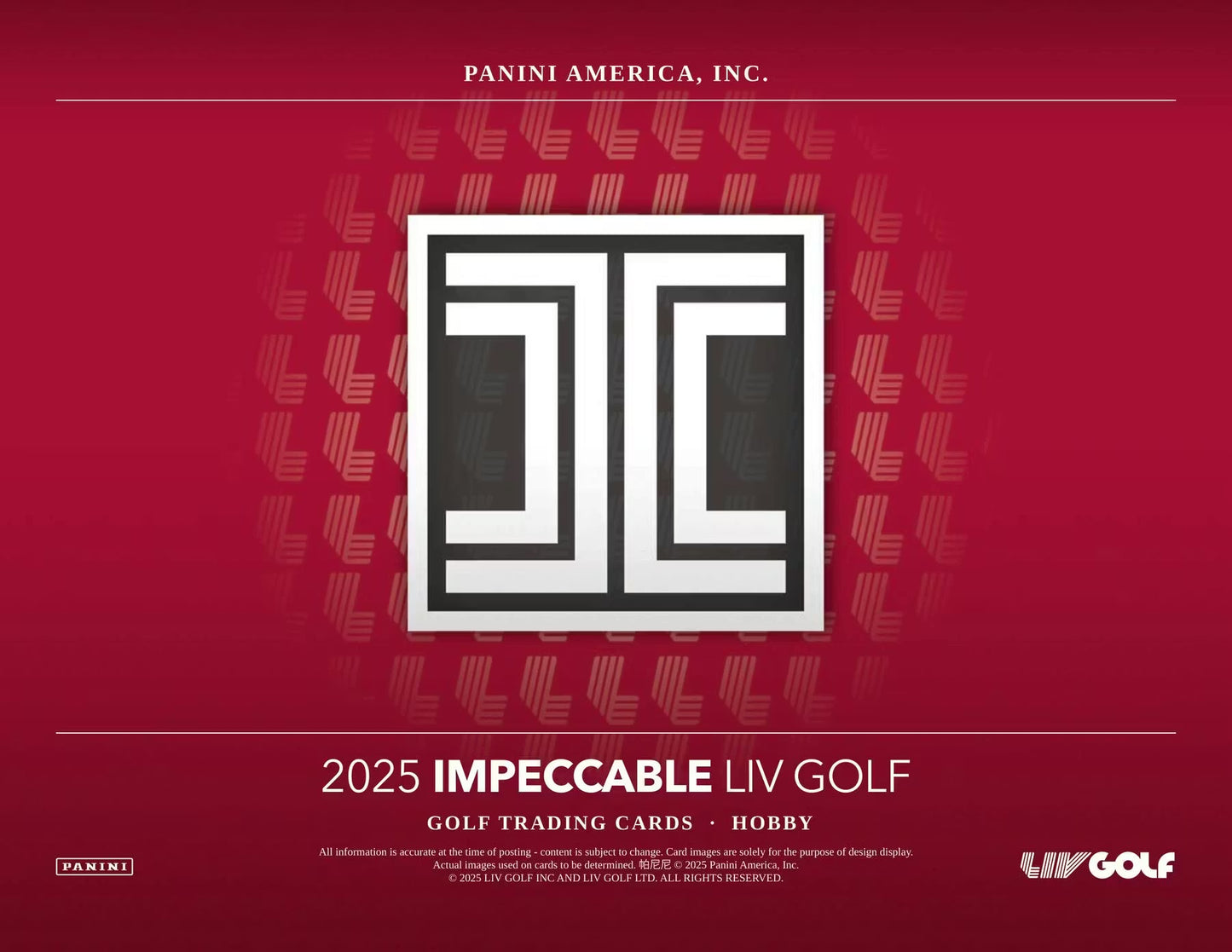 2025 Panini Impeccable LIV Golf Hobby Box