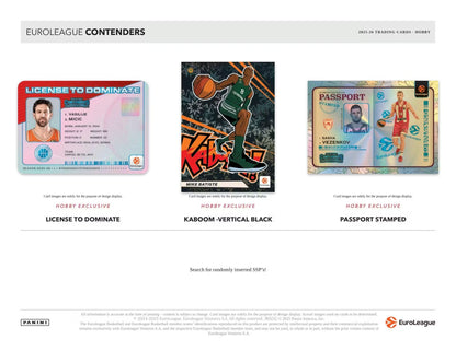 2025/26 Panini Contenders EuroLeague Basketball Hobby Box (Case)