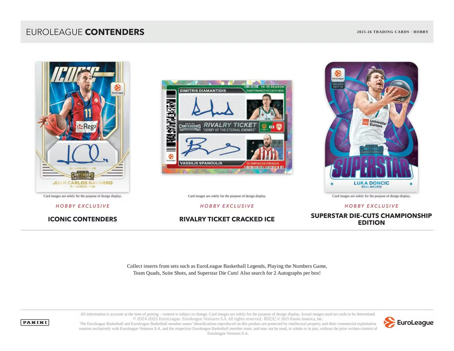 2025/26 Panini Contenders EuroLeague Basketball Hobby Box (Case)