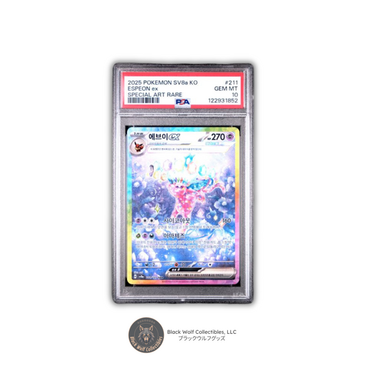 PSA 10 | 2025 POKEMON KOREAN SV8a-TERASTAL FEST ex #211 ESPEON ex SPECIAL ART RARE
