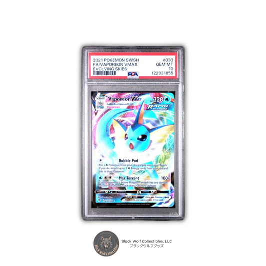 PSA 10 | 2021 POKEMON SWORD & SHIELD EVOLVING SKIES #030 FA/VAPOREON VMAX EVOLVING SKIES