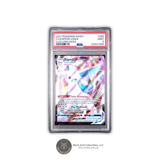 PSA 9 | 2021 POKEMON SWORD & SHIELD EVOLVING SKIES #065 FA/ESPEON VMAX EVOLVING SKIES