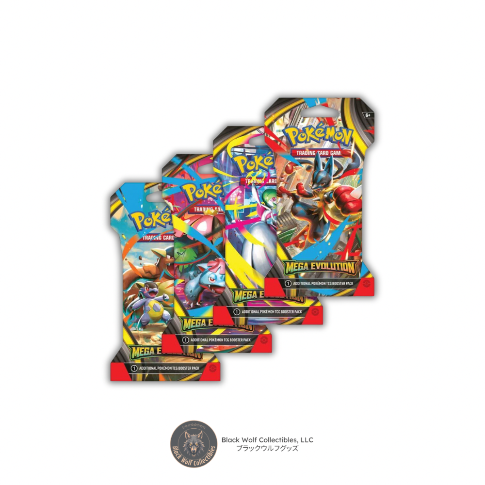 Mega Evolutions: Sleeved Booster Pack Art Bundle (Set of 4)