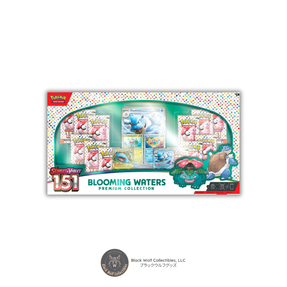 blooming waters rare cards Pokemon TCG Scarlet & Violet 151 Premium Collection |BRAND NEW 151 is a unique set in which the illustrators portray a Pokmon and its evolution story across multiple cards Blooming Waters: Premium Collection