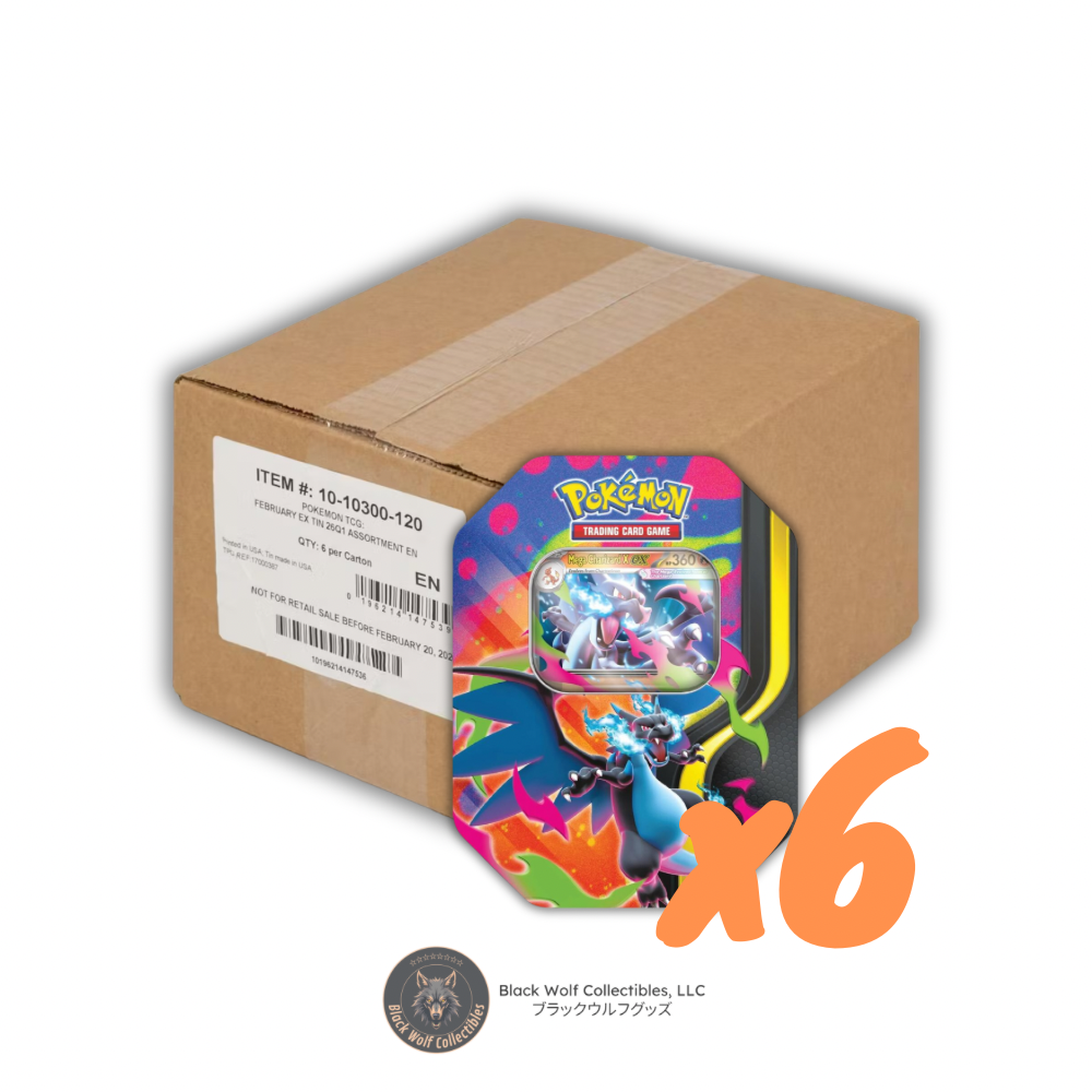 Pokemon Mega Charizard 6-Tin Case